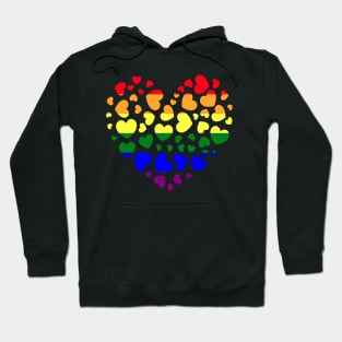 LGBTQ Pride Heart Collage Hoodie